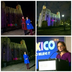 Campaña turística “México, Live It to Believe It” presentada en Londres en noviembre 2013/Claudia Ruiz Massieu archivo personal en Facebook.