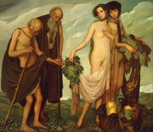 “La dádiva”, 1910, de Ángel Zárraga. Esta obra está ubicada en el Museo Nacional de Arte (MUNAL), México. 