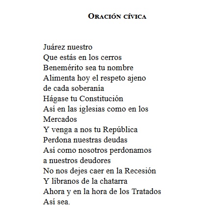 Oración cívica. 