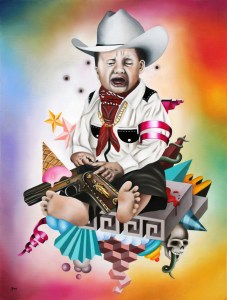 "NO quiero ser Narco", obra de Benjamin de Brousse. Oleo sobre papel. 48 cm x 36 cm. 2012.  http://www.benjamindebrousse.com/